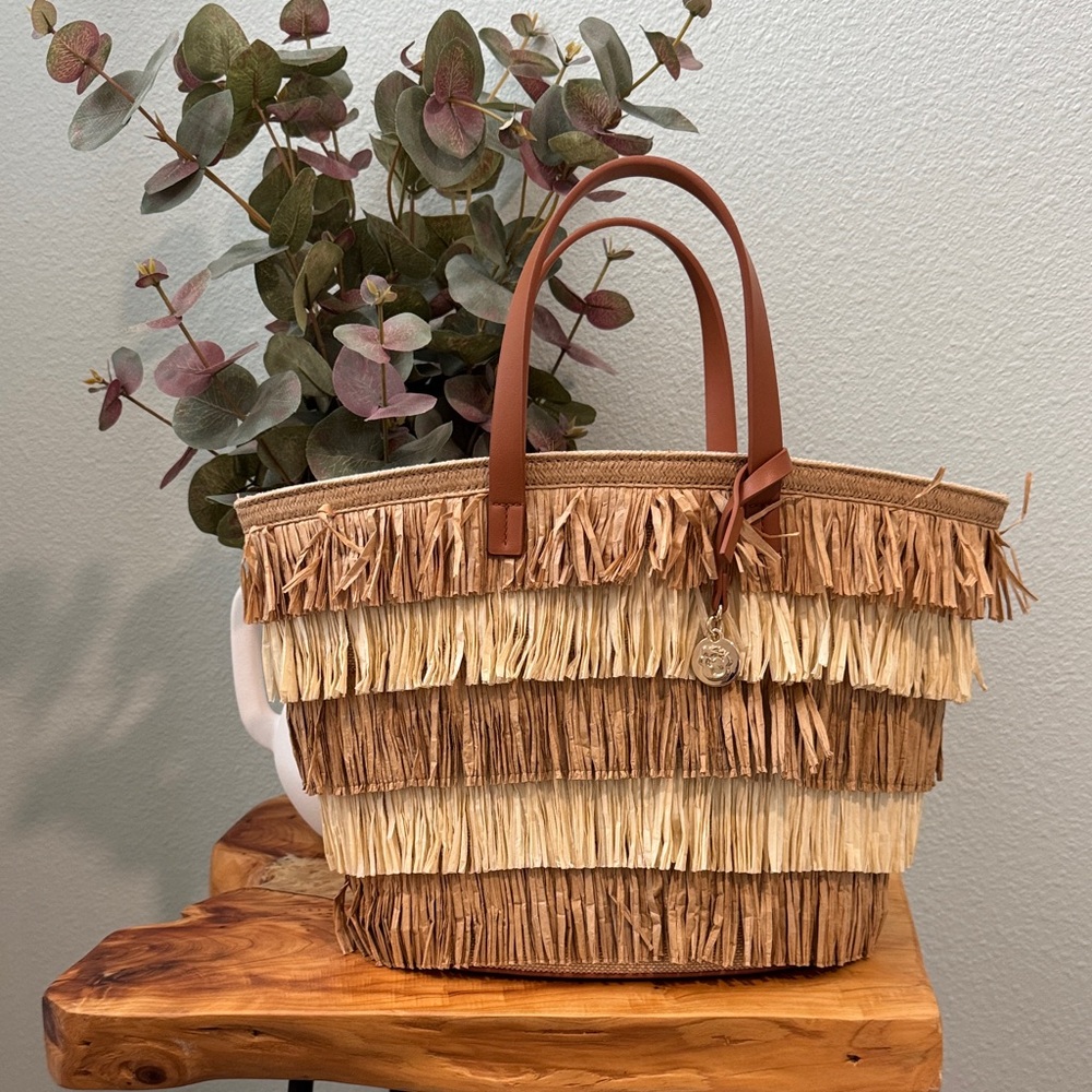Spartina Raffia Fringe Tote